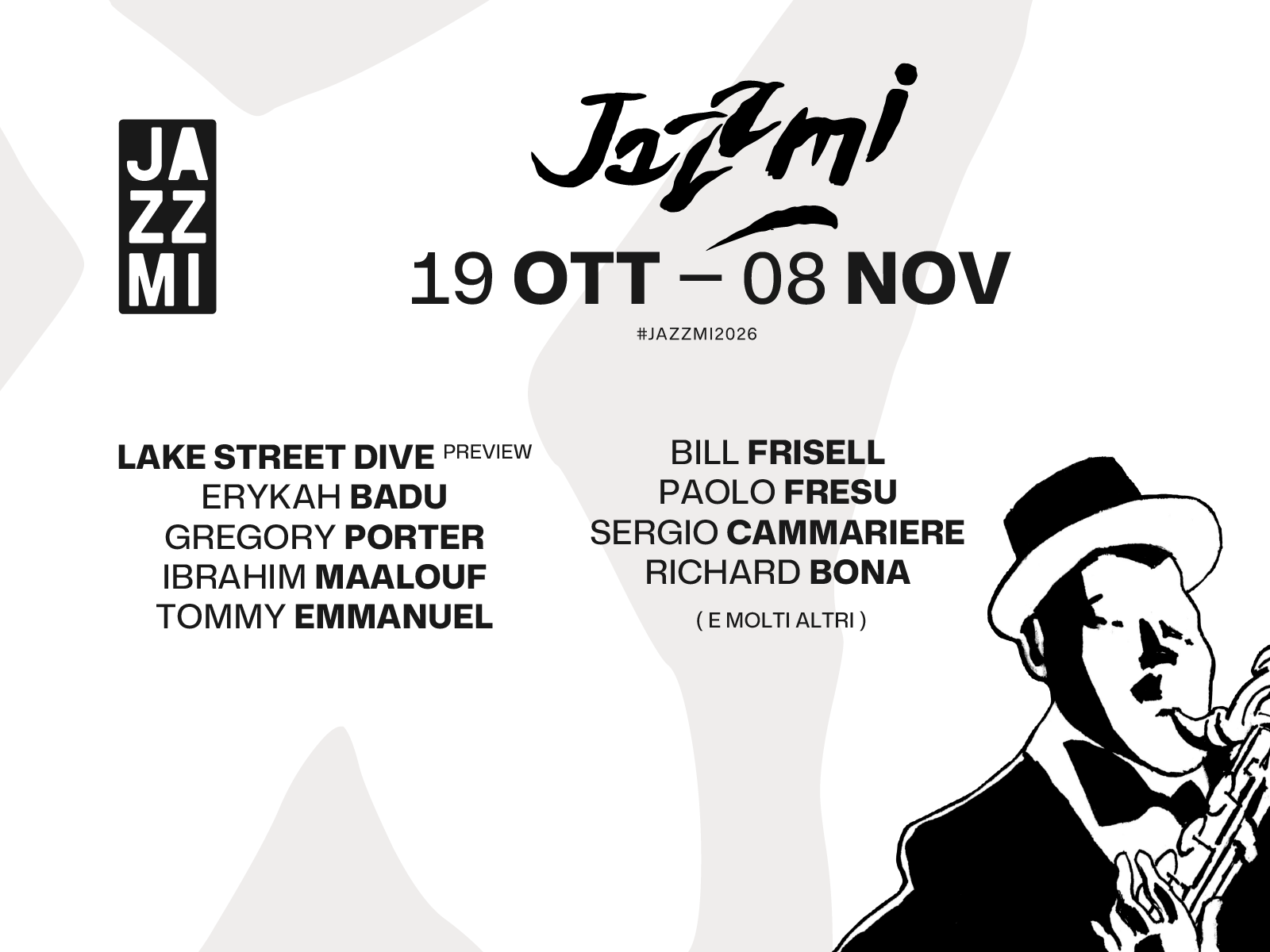 JAZZMI 2026, 19 ottobre – 8 novembre